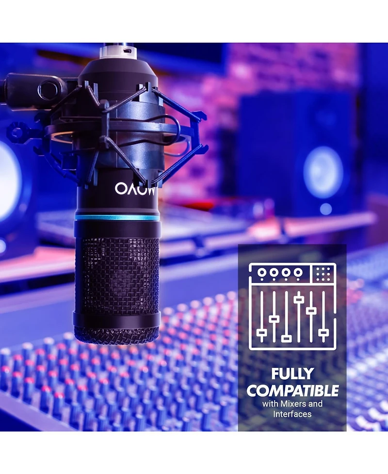 Movo PodPak Podcast Equipment Bundle with Microphone, Boom Arm, and Pop Filter