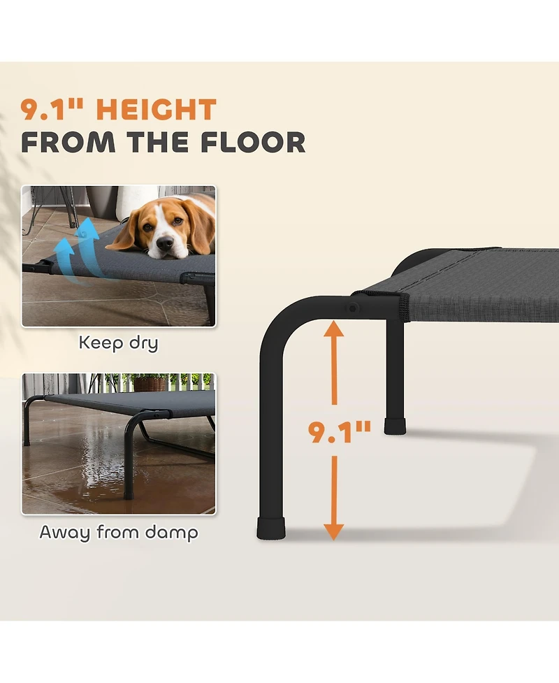 PawHut Elevated Dog Bed Outdoor Dog Bed for Large Breeds 59.8"