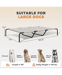 PawHut Elevated Dog Bed Outdoor for Large Breeds 59.8"