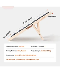 Adjustable Wooden Folding Pet Ramp, 39.3"