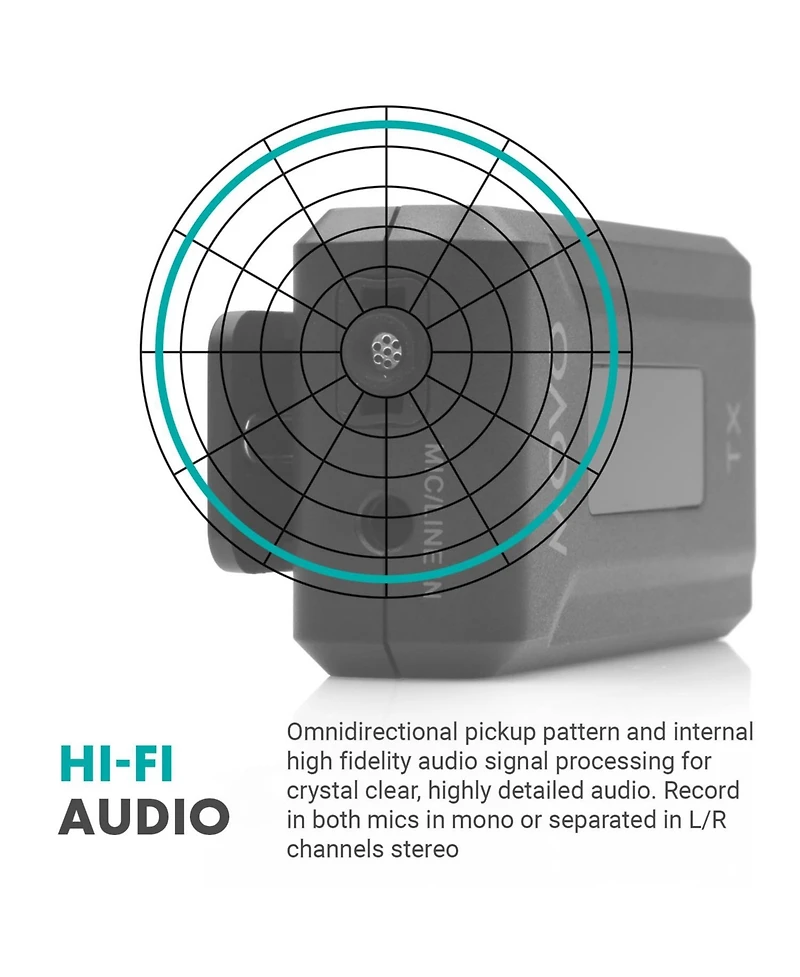Movo Wmx-2-c-duo Dual Wireless Lavalier Microphone System with Charging Case for iPhone 15 and up
