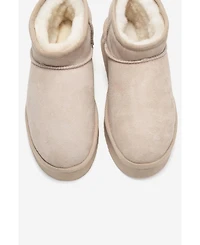 Forever & Always Shoes Women Havana Leather Platform Ankle Boot