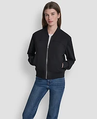 Dkny Women's Zippered Bomber Jacket