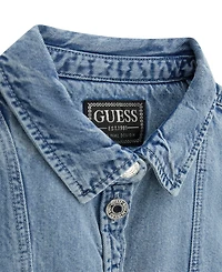Guess Girls' 7-16 Short-Sleeve Denim Dress