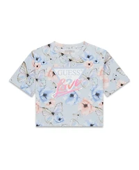 Guess Girls' 7-16 Printed Round Neck T-Shirt