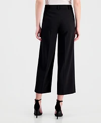 Anne Klein Women's Wide-Leg Cropped Pull-On Pants