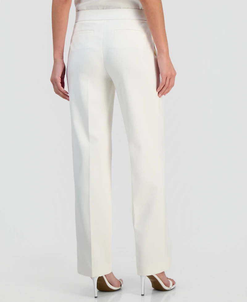 Anne Klein Women's Pull-On Mid-Rise Wide-Pants