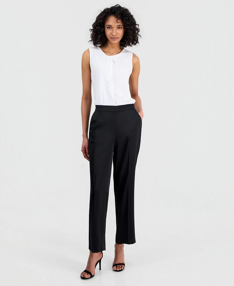Anne Klein Petite Pull-On Mid-Rise Pants