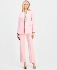 Anne Klein Women's Notched-Collar One-Button Blazer