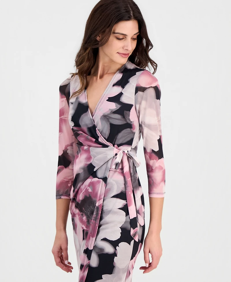 Anne Klein Petite V-Neck Classic Wrap Dress