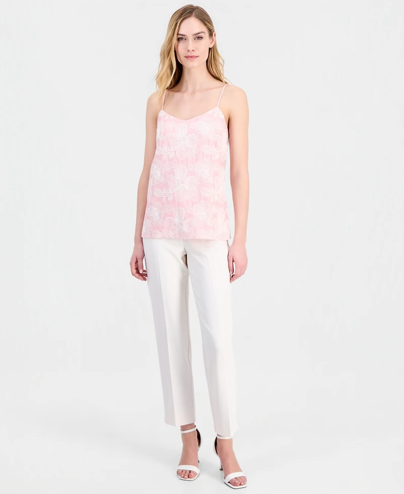 Anne Klein Women's Embroidered V-Neck Camisole