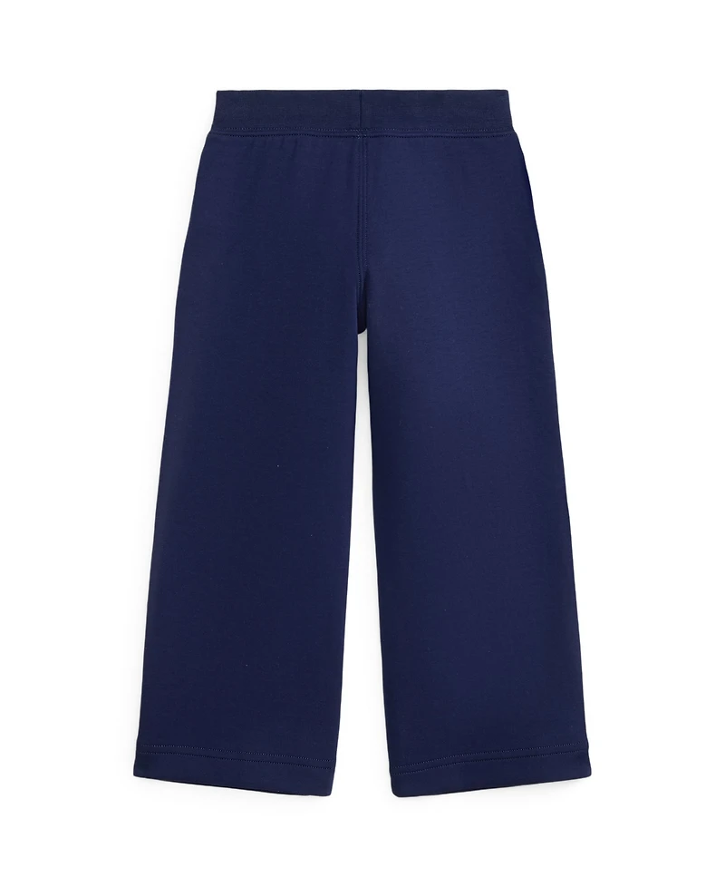Polo Ralph Lauren Girls' 2T-6X Wide-Leg Double-Knit Sweatpants