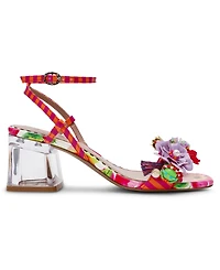 Betsey Johnson Women's Merrily Floral Low Block Heel Sandals