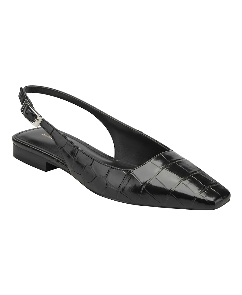Marc Fisher Women's Gelli Square Toe Slingback Dress Flats