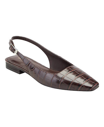Marc Fisher Women's Gelli Square Toe Slingback Dress Flats