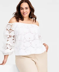 Vince Camuto Plus Off-The-Shoulder Top