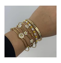 Daisy Bangle Bracelet Set of 5
