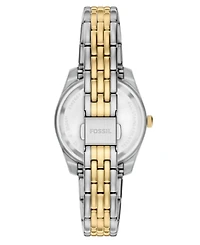 Fossil Women's Scarlette Three-Hand Date Two-Tone Stainless Steel Watch, 32mm