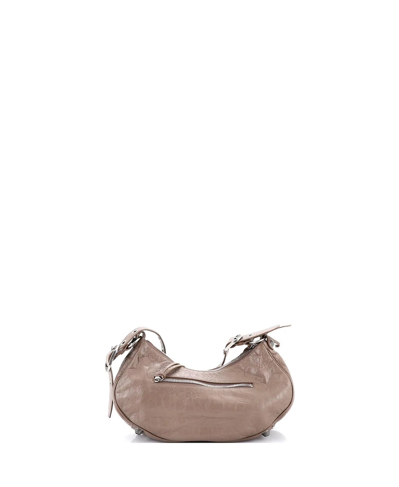 Pre-Owned Balenciaga Small Le Cagole Giant Studs Shoulder Bag Leather