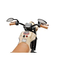 Bruce & Shark Dual Motor Kids Ride-On Motorcycle, 3-Wheel with Led Light & Wide Tires