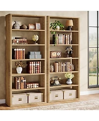 Tribesigns 70.9" Tall Bookcase, 6-Tier Open Bookshelves and Bookcases with Storage Shelves, Floor Standing Library Bookshelf