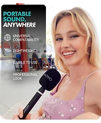 Movo Wmx-HM2 Handheld Interview Mic Adapter for Wireless Microphones with 3 Color Windscreens