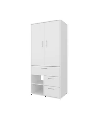 Fm Furniture Care Free Multi-Storage Wardrobe with Rod and Shelving