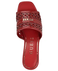 Guess Womens Quill Wooden Platform Dress Sandals