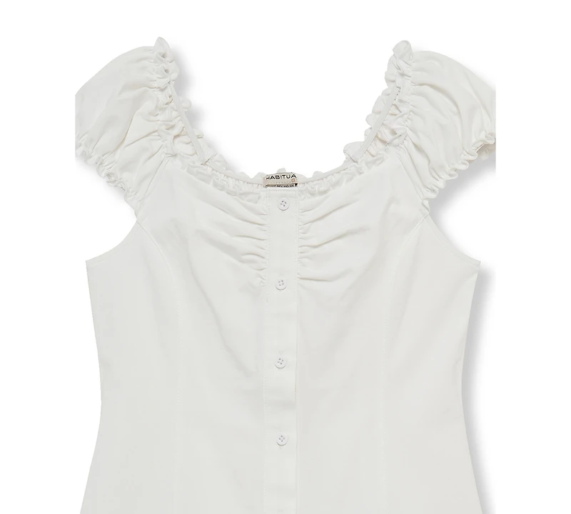 H by Habitual Girls' 7-16 Button-Front Top