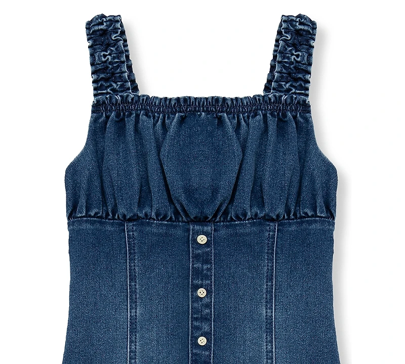 H by Habitual Girls' 7-16 Fit and Flare Square Neck Dress