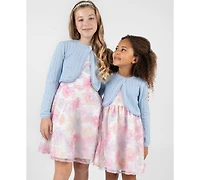 Rare Editions Girls' 2T-6X Crochet Knit Sweater Dress