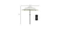 One 10' Patio Umbrella Outdoor Table Market Yard Umbrella with Push Button Tilt/Crank