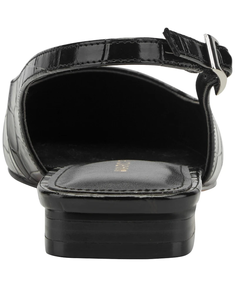 Marc Fisher Women's Gelli Square Toe Slingback Dress Flats