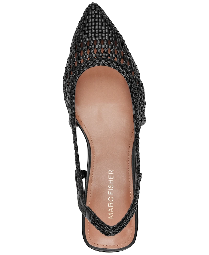 Marc Fisher Women's Latiya Woven Slingback Dress Pumps
