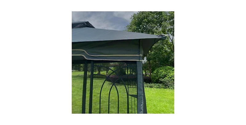 Flynama One 9' Patio Umbrella Outdoor Table Market Yard Umbrella with Push Button Tilt/Crank