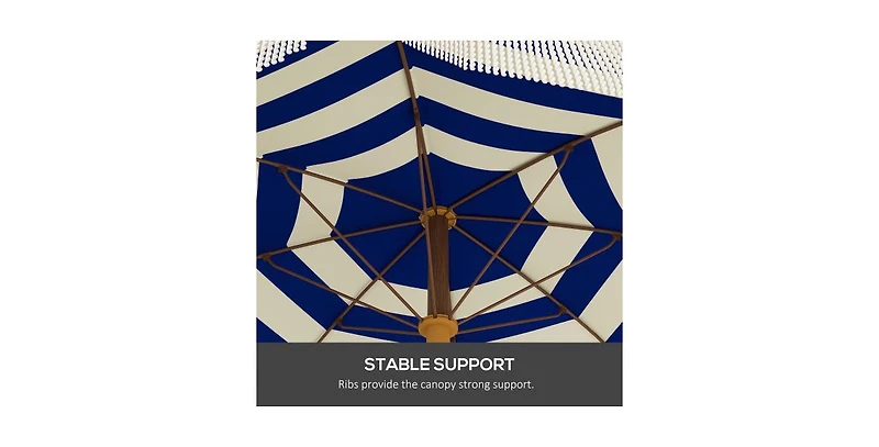 Flynama One 10' Patio Umbrella Outdoor Table Market Yard Umbrella with Push Button Tilt/Crank