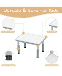 gaomon Adjustable Kids Table & 4 Ergonomic Chairs Set, Multi-Activity Graffiti Desktop, Non-Slip, Ages 2-8, Home, Preschool