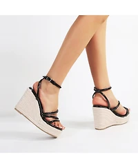 Berness Women's Rivka Strappy Espadrille Wedge Sandals