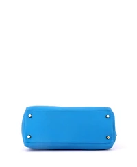 Pre-Owned HERMES Kelly Handbag Blue Togo with Gold Hardware