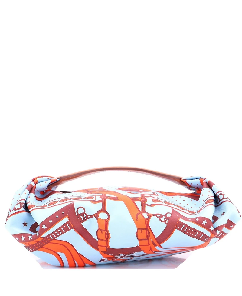 Pre-Owned HERMES Balusoie Bag Printed Silk and Leather