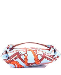 Pre-Owned HERMES Balusoie Bag Printed Silk and Leather