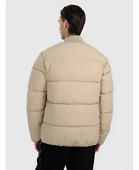 4F Men's down jacket with synthetic filling - beige