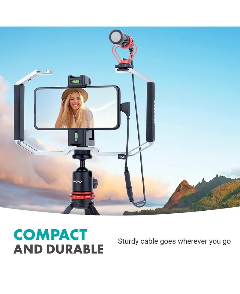 Movo Ucma-3 Female 3.5mm Trrs to Usb-c Right Angle Mic. Cable