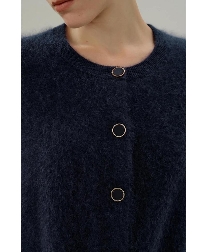 Lilysilk Women's Ultra-Soft Brushed Cashmere Cardigan
