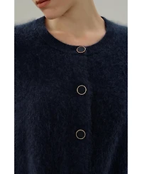 Lilysilk Women's Ultra-Soft Brushed Cashmere Cardigan