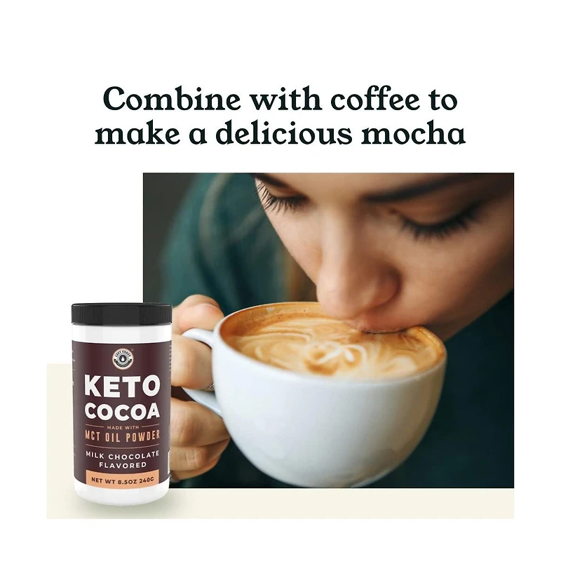 Left Coast Performance Keto Hot Chocolate, Chocolate, 8.5oz
