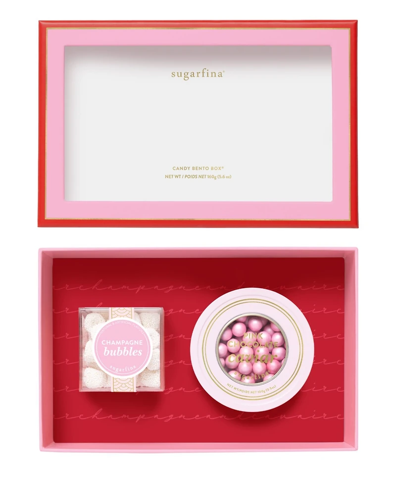 Sugarfina Valentine's Day Pink Champagne Caviar Candy Gift Set, 2 Pieces