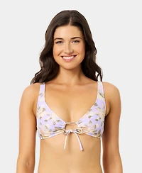 California Waves Women's Blooming Garden Keyhole Swim Bralette