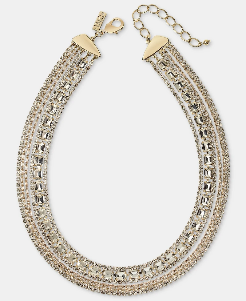 I.n.c. International Concepts Crystal Multi-Row Statement Necklace, 16" + 3" extender, Macy's Exclusive