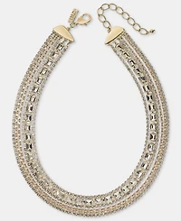 I.n.c. International Concepts Crystal Multi-Row Statement Necklace, 16" + 3" extender, Macy's Exclusive